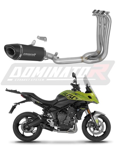 impianto di scarico completo con silenziatore DOMINATOR Full System HP8 nero adatto alla moto Triumph Tiger Sport 660 2025 - 2026