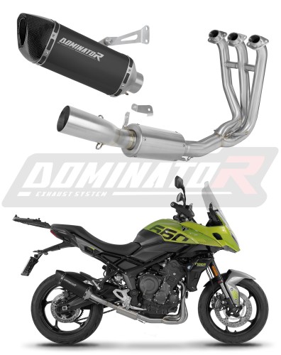 impianto di scarico completo con silenziatore DOMINATOR Full System HP6 nero adatto alla moto Triumph Tiger Sport 660 2025 - 2026