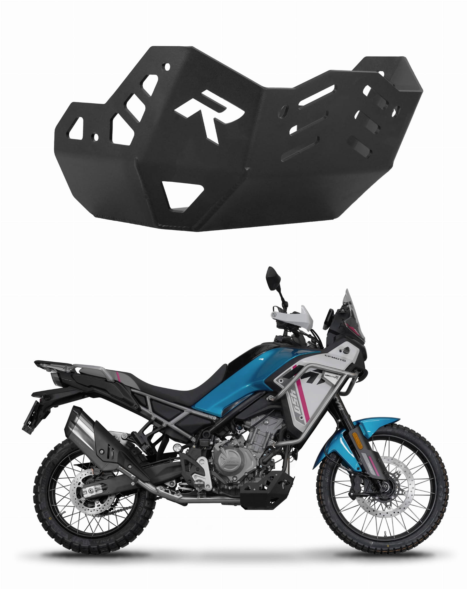 CF MOTO 450 MT 2024 Aluminium 4mm Piastra protettiva del coperchio del motore